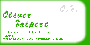 oliver halpert business card